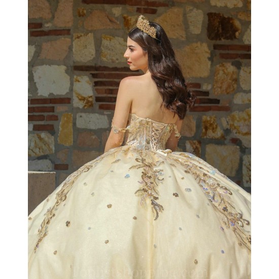 Sweetheart Neck Champagne Quinceanera Dresses 2024 Ball Gown Princess Dress Lace Appliques Sweet 15 Prom Party Dress