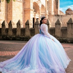 Detachable Aqua Quinceanera Dress Off Shoulder Vestidos De 15 Anos Sweetheart Neck Birthday Party Gowns