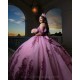 Lilac 2024 Quinceanera Dress Lace Appliques Sweetheart Neck Vestidos De 15 Anos Off Shoulder Wear Pageant Instagram Gowns With Bow