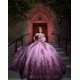 Lilac 2024 Quinceanera Dress Lace Appliques Sweetheart Neck Vestidos De 15 Anos Off Shoulder Wear Pageant Instagram Gowns With Bow