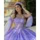 Lilac Quinceanera Dresses Sweetheart Neck 2024 Ball Gown Princess Dress Lace Appliques Sleeveless Vestidos De 15 Anos