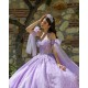 Lilac Quinceanera Dresses Sweetheart Neck 2024 Ball Gown Princess Dress Lace Appliques Sleeveless Vestidos De 15 Anos