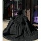 Off Shoulder Black Vestidos De 15 Anos Sweet 15 Gowns Sequin Quinceanera Dress Sweetheart Neck 2024 Ball Gown Princess Dresses With Bow