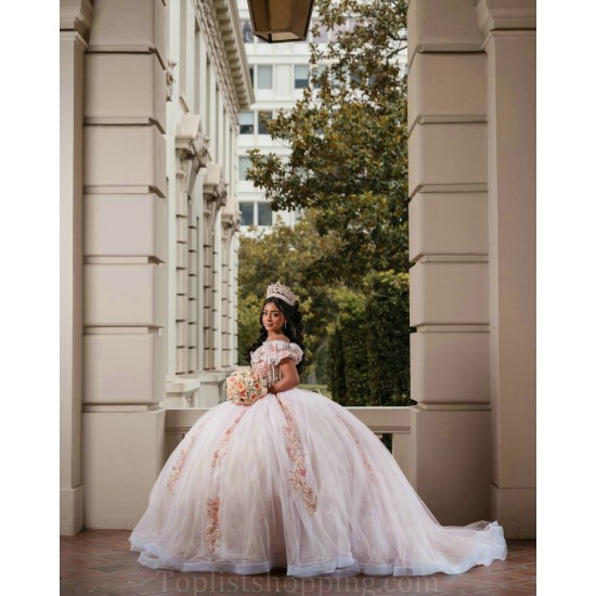 Off Shoulder Pink Vestidos De 15 Anos Sweet 15 Gowns Lace Appliques Quinceanera Dress Sweetheart Neck 2024 Ball Gown Princess Dresses