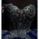 Off Shoulder Quince Dress Navy Blue Vestidos De 15 Anos Lace Appliques Sweetheart Neck Birthday Party Dress With Bow