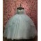 Off Shoulder Sky Blue Quinceanera Dress Sweet 15 Gowns Sequin Wear Pageant Sweetheart Neck Vestidos De 15 Anos With Bow