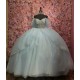 Off Shoulder Sky Blue Quinceanera Dress Sweet 15 Gowns Sequin Wear Pageant Sweetheart Neck Vestidos De 15 Anos With Bow