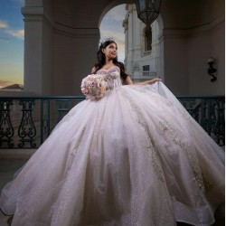 Pink Quinceanera Dress Sleeveless Sweet 15 Gowns Lace Appliques Wear Pageant Sweetheart Neck 2024 Ball Gown Princess Dresses With Bow