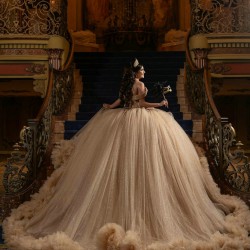 Ruffled Champagne Quinceanera Dress Off Shoulder Sweet 15 Gowns Lace Appliques Wear Pageant Sweetheart Neck 2024 Ball Gown Princess Dresses