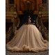 Ruffled Champagne Quinceanera Dress Off Shoulder Sweet 15 Gowns Lace Appliques Wear Pageant Sweetheart Neck 2024 Ball Gown Princess Dresses