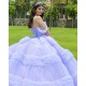 Ruffled Lilac Quinceanera Dress Off Shoulder Vestidos De 15 Anos Sweetheart Neck Birthday Party Gowns