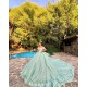 Sage Green Quinceanera Dress Off Shoulder Vestidos De 15 Anos Sequin Wear Pageant Sweetheart Neck Sweet 15 Prom Party Dresses