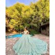 Sage Green Quinceanera Dress Off Shoulder Vestidos De 15 Anos Sequin Wear Pageant Sweetheart Neck Sweet 15 Prom Party Dresses