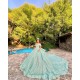 Sage Green Quinceanera Dress Off Shoulder Vestidos De 15 Anos Sequin Wear Pageant Sweetheart Neck Sweet 15 Prom Party Dresses