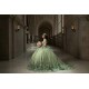 Sagr Green Quinceanera Dress Sweetheart Neck Vestidos De 15 Anos 3D Flowers Girls Sweet 16 Dresses Cape Sleeve 2024 Wear Pageant