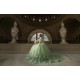 Sagr Green Quinceanera Dress Sweetheart Neck Vestidos De 15 Anos 3D Flowers Girls Sweet 16 Dresses Cape Sleeve 2024 Wear Pageant