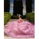 Sleeveless Coral Quinceanera Dress Sweet 15 Gowns Sequin Wear Pageant Sweetheart Neck Vestidos De 15 Anos With Bow