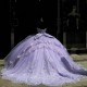 Sleeveless Quince Dress Lilac Vestidos De 15 Anos Lace Appliques V Neck Birthday Party Dress With Bow