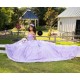 Sweetheart Neck Lilac Quinceanera Dress Off Shoulder Vestidos De 15 Anos Lace Appliques Birthday Party Gowns