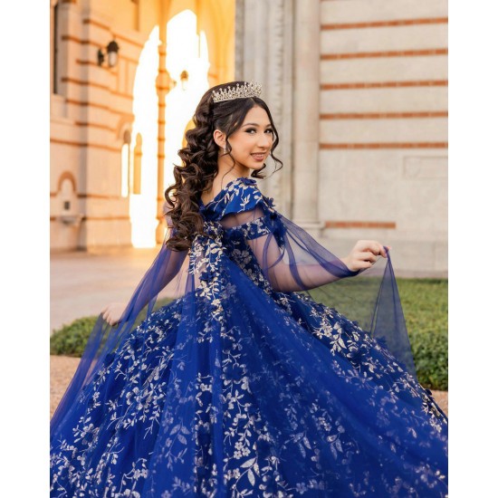 Sweetheart Neck Navy Blue Quince Dress Off Shoulder 15 Anos Sequin Women 2024 Ball Gown Lace Appliques Girl Birthday Gowns