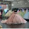 Sweetheart Neck Pink Quinceanera Dress Off Shoulder Vestidos De 15 Anos Sequin Girls Gowns Lace Appliques Princess Dress