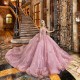 Sweetheart Neck Pink Quinceanera Dress Off Shoulder Vestidos De 15 Anos Sequin Girls Princess Dress