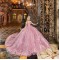 Sweetheart Neck Pink Quinceanera Dress Off Shoulder Vestidos De 15 Anos Sequin Girls Princess Dress