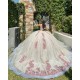 White Quinceanera Dress Jacket Sleeveless Pearl Lace Appliques Birthday Party Gowns Crystal V Neck Girls Ball Gown Sweet 16 Dresses