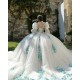 Sweetheart Neck White Quinceanera Dresses 2024 Ball Gown Princess Dress Green Lace Appliques Two Piece Vestidos De 15 Anos