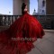 3D Flowers Quinceanera Dresses Red Vestidos De 15 Quinceañera 2024 Ball Gown Sweet 16 Birthday Dress