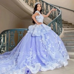 3D Flower Quinceanera Dresses Sweet Sleeveless Ball Gown Dresses