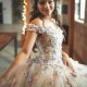 Ball Gown Quinceanera Dresses Sweet 16 dress Off Shoulder 3D Flower 15 Years Gowns Vestidos De 15 Anos