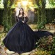 Black Glittering Luxury Crystal Quinceanera Dresses Off Shoulder Applique Beads Birthday Party Ball Gown