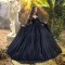 Black Glittering Luxury Crystal Quinceanera Dresses Off Shoulder Applique Beads Birthday Party Ball Gown