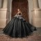 Black Quinceanera Dress 2024 Exquisite Appliques Beads Sequined Ball Gowns Birthday Party Gowns