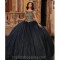 Beaded Gold Appliqué Ball Gown Sweet Princess Party Birthday Dress Black Quinceanera Dresses 