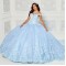 Blue Quinceanera Dresses Beading Applique Lace Off The Shoulder Ball Gown Flowers Sweet 15 فساتين quinceanera