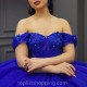 Glitter Blue Ball Gown Quinceanera Dresses 2024 Flower Beads Tull Tiered Girls Birthday Vestidos De 15 Años