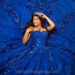 Off The Shoulder Blue 15 Year Old Quinceanera Dress Sweet 16 Dress Applique Lace Tull Beads Party Gown