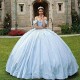 Blue Quinceanera Dresses Ball Gown Sweet 16 Dress Sparkle 15 Birthday Party Prom Gown