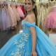 Sweetheart Blue Shiny Quinceanera Dress Ball Gown With Cape Appliques Lace Beads Sweet 16 Vestidos De Fiesta