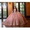 2024 Pink Quinceanera Dress Ball GownFloral Lace Appliques Beading Sweet 16 15 Dress Vestidos De Fiesta