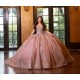 2024 Pink Quinceanera Dress Ball GownFloral Lace Appliques Beading Sweet 16 15 Dress Vestidos De Fiesta