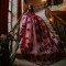 Sweet 15 Year Gown Burgundy Quinceanera Dress Off The Shoulder V Neck Court Train Party Dresses