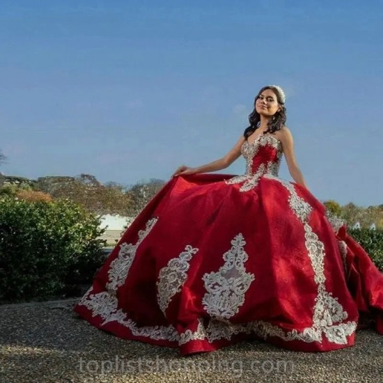 2024 Ball Gown Prom Dress Burgundy Quinceanera Dresses Sweet 15 Year old Birthday vestidos de