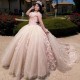 Beading Champagne Quinceanera Dresses Off The Shoulder Crystal Ball Gown Corset Vestidos De 15 Años