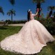 Beading Champagne Quinceanera Dresses Off The Shoulder Crystal Ball Gown Corset Vestidos De 15 Años