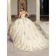 Champagne Quinceanera Dresses 2024 Layers Appliques Ball Gown Sweet 15 16 Dress