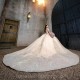 Beaded Champagne Shiny Quinceanera Dresses Ball Gown Applique Lace Sequined Sweet 16 Dress