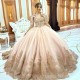 Champagne Sweetheart Quinceanera Dresses Birthday 15 Party Crystal Formal Sweet 16 Princess Gowns